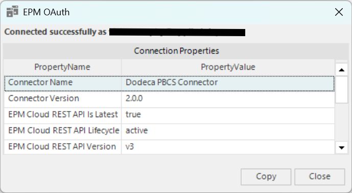 Successful Connection