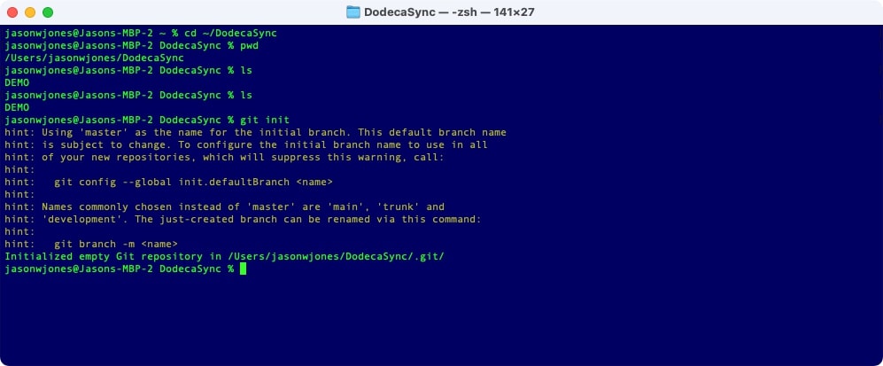 Optional: Initializing a new Git repository