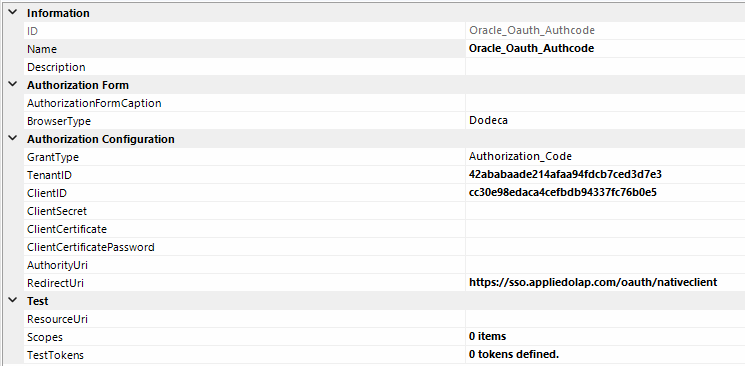 OAuth Connection Objects